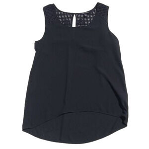 BANANA republic black sheer tank top knitted